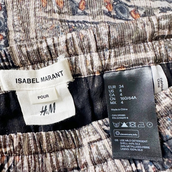 Isabel Marant pour H&M Silk Pants. Size 4 - Picture 3 of 4